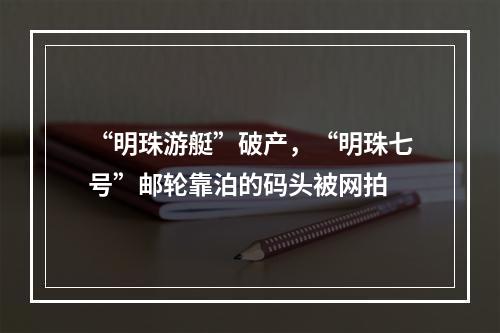 “明珠游艇”破产，“明珠七号”邮轮靠泊的码头被网拍