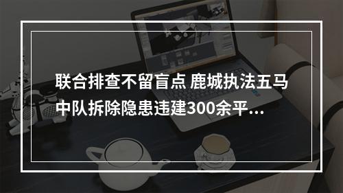 联合排查不留盲点 鹿城执法五马中队拆除隐患违建300余平方米