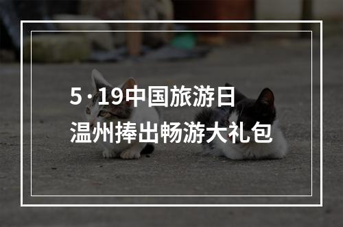 5·19中国旅游日 温州捧出畅游大礼包