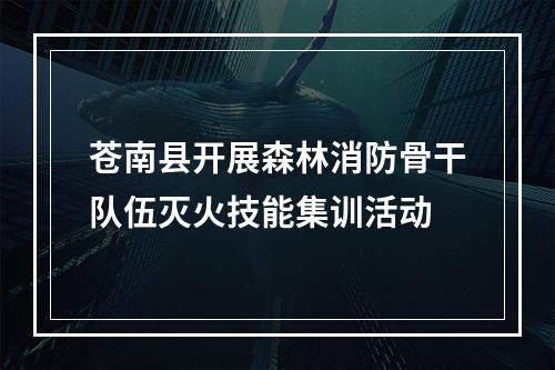 苍南县开展森林消防骨干队伍灭火技能集训活动