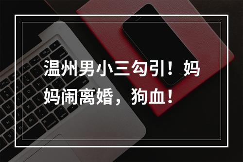 温州男小三勾引！妈妈闹离婚，狗血！