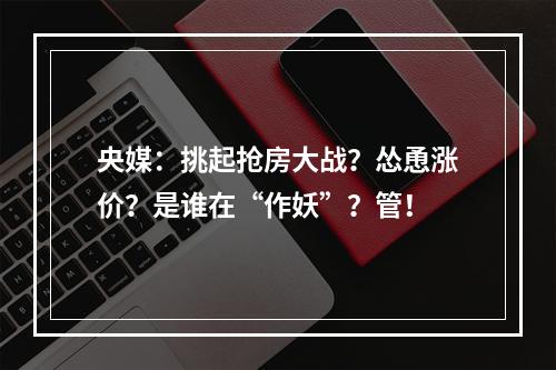 央媒：挑起抢房大战？怂恿涨价？是谁在“作妖”？管！