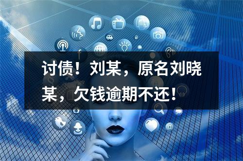 讨债！刘某，原名刘晓某，欠钱逾期不还！