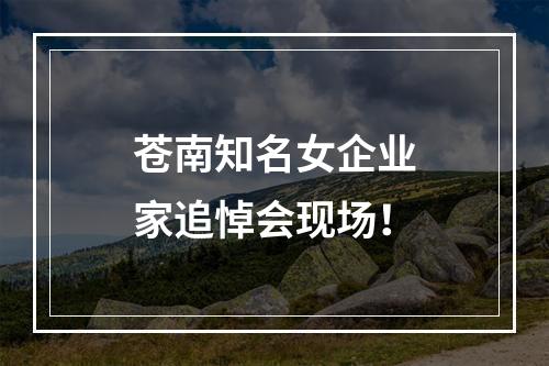 苍南知名女企业家追悼会现场！