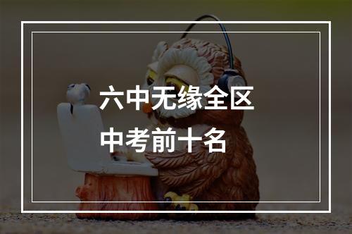 六中无缘全区中考前十名