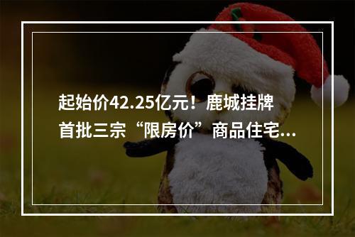 起始价42.25亿元！鹿城挂牌首批三宗“限房价”商品住宅地块，位于…