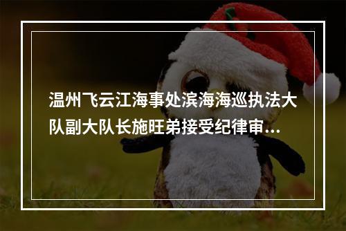 温州飞云江海事处滨海海巡执法大队副大队长施旺弟接受纪律审查和监察调查