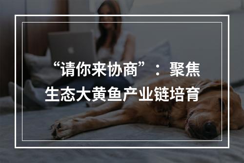 “请你来协商”：聚焦生态大黄鱼产业链培育