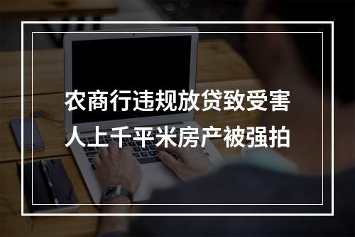 农商行违规放贷致受害人上千平米房产被强拍