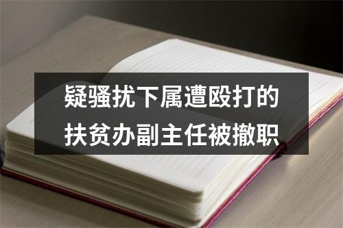 疑骚扰下属遭殴打的扶贫办副主任被撤职