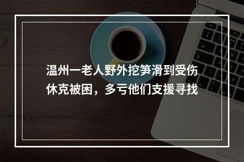 温州一老人野外挖笋滑到受伤休克被困，多亏他们支援寻找