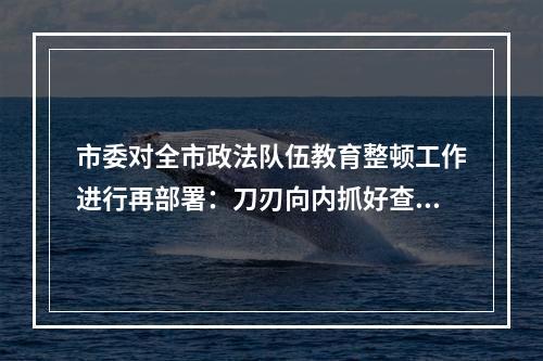 市委对全市政法队伍教育整顿工作进行再部署：刀刃向内抓好查纠整改环节