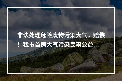 非法处理危险废物污染大气，赔偿！我市首例大气污染民事公益诉讼案开庭