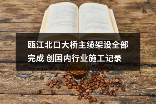 瓯江北口大桥主缆架设全部完成 创国内行业施工记录