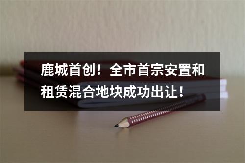 鹿城首创！全市首宗安置和租赁混合地块成功出让！