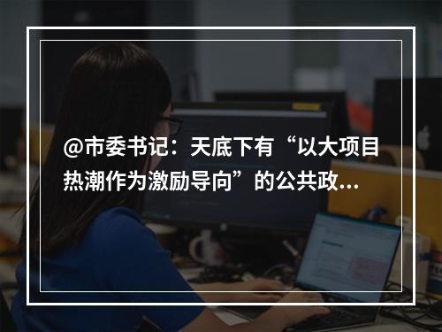 @市委书记：天底下有“以大项目热潮作为激励导向”的公共政策吗？