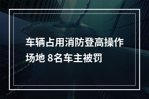 车辆占用消防登高操作场地 8名车主被罚