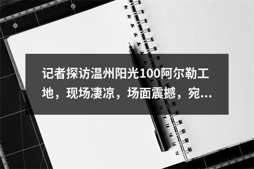 记者探访温州阳光100阿尔勒工地，现场凄凉，场面震撼，宛如“大片”