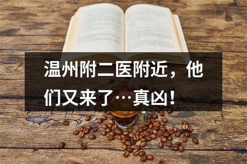 温州附二医附近，他们又来了…真凶！