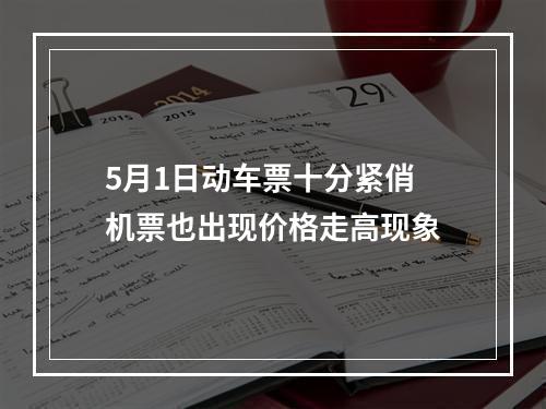 5月1日动车票十分紧俏 机票也出现价格走高现象
