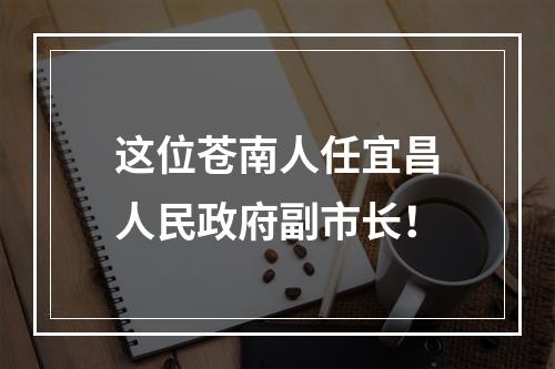 这位苍南人任宜昌人民政府副市长！