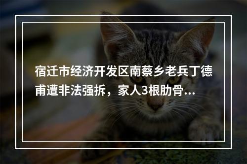 宿迁市经济开发区南蔡乡老兵丁德甫遭非法强拆，家人3根肋骨骨折住院。