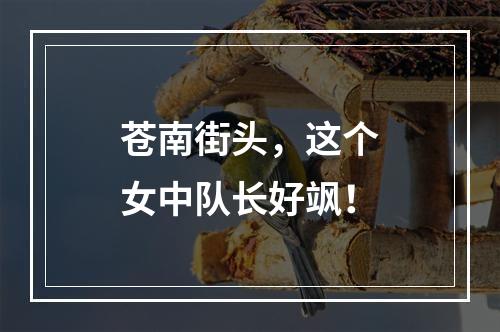 苍南街头，这个女中队长好飒！
