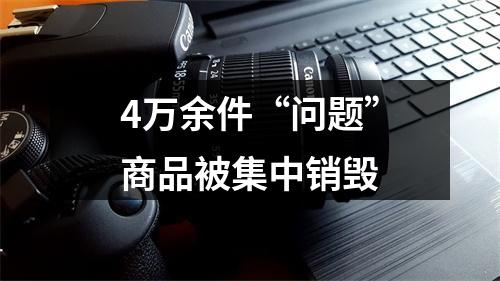 4万余件“问题”商品被集中销毁