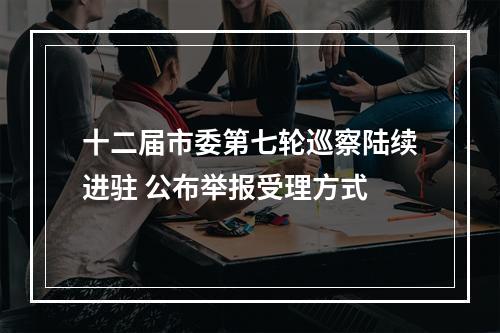 十二届市委第七轮巡察陆续进驻 公布举报受理方式