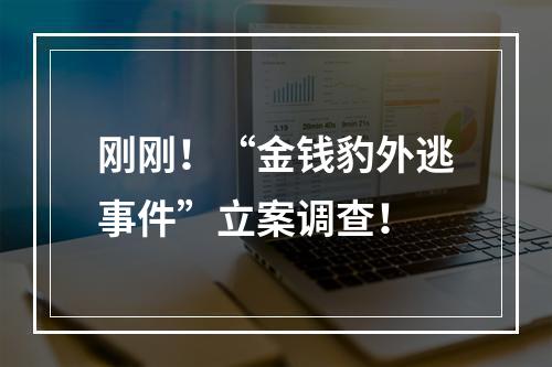 刚刚！“金钱豹外逃事件”立案调查！