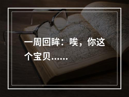 一周回眸：唉，你这个宝贝......