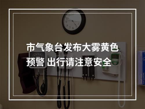 市气象台发布大雾黄色预警 出行请注意安全