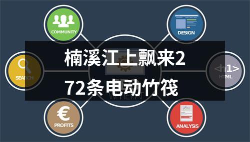 楠溪江上飘来272条电动竹筏