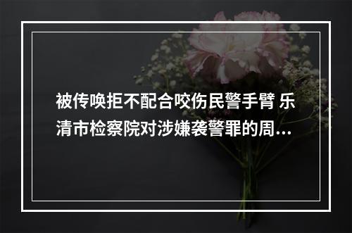 被传唤拒不配合咬伤民警手臂 乐清市检察院对涉嫌袭警罪的周某某提起公诉