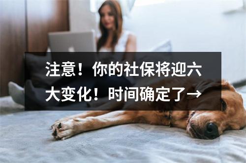 注意！你的社保将迎六大变化！时间确定了→