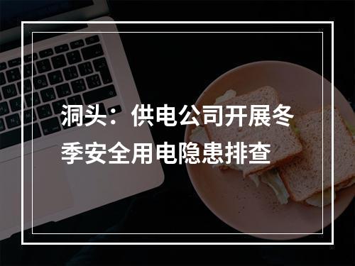 洞头：供电公司开展冬季安全用电隐患排查