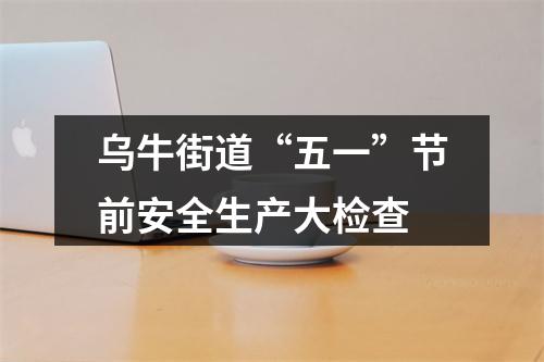 乌牛街道“五一”节前安全生产大检查