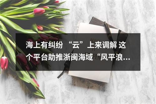 海上有纠纷 “云”上来调解 这个平台助推浙闽海域“风平浪静”