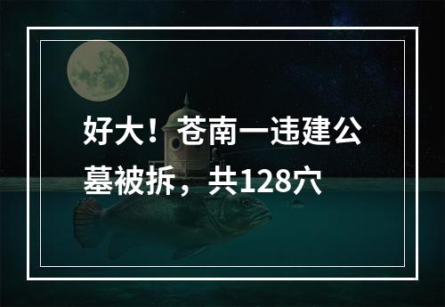 好大！苍南一违建公墓被拆，共128穴