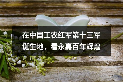 在中国工农红军第十三军诞生地，看永嘉百年辉煌