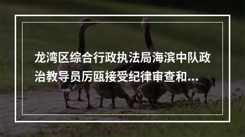 龙湾区综合行政执法局海滨中队政治教导员厉瓯接受纪律审查和监察调查