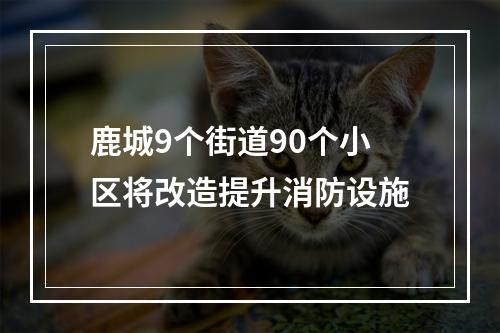 鹿城9个街道90个小区将改造提升消防设施