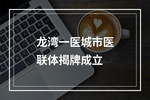 龙湾一医城市医联体揭牌成立