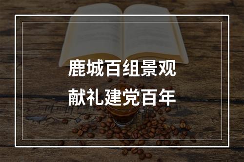 鹿城百组景观献礼建党百年
