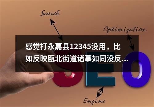 感觉打永嘉县12345没用，比如反映瓯北街道诸事如同没反映过