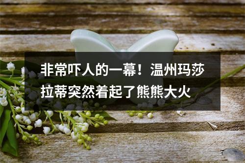 非常吓人的一幕！温州玛莎拉蒂突然着起了熊熊大火