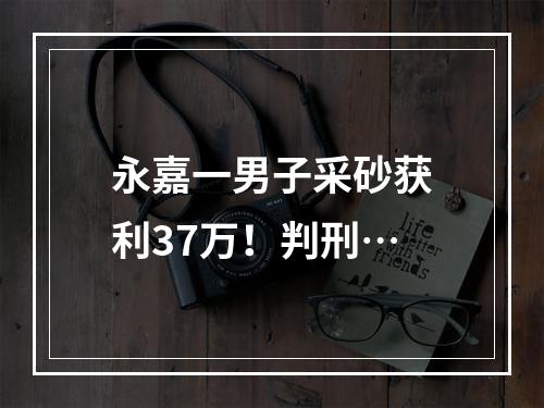 永嘉一男子采砂获利37万！判刑…
