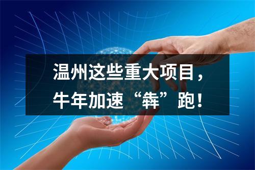 温州这些重大项目，牛年加速“犇”跑！