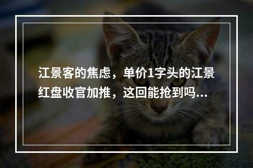 江景客的焦虑，单价1字头的江景红盘收官加推，这回能抢到吗？