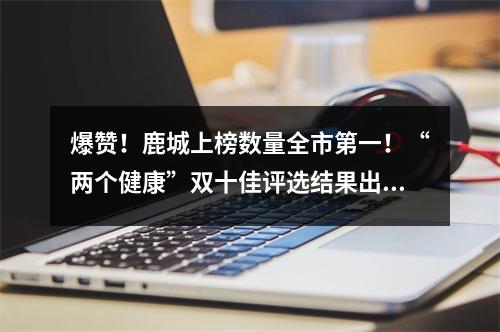 爆赞！鹿城上榜数量全市第一！“两个健康”双十佳评选结果出炉